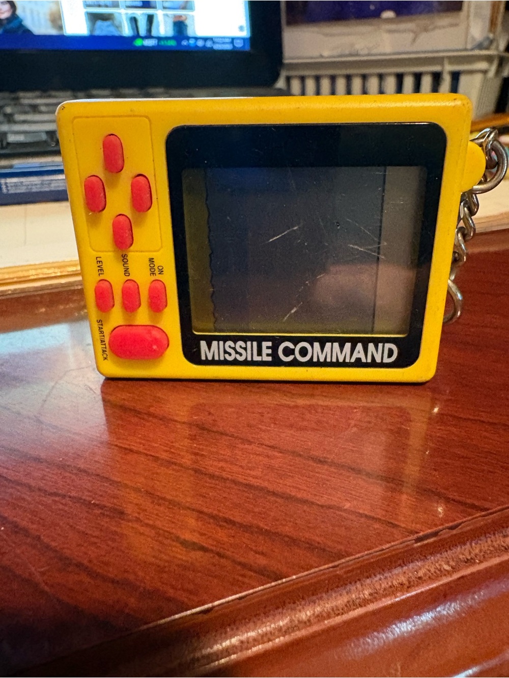 Missile Command Handheld Game - Yellow with Red Controls